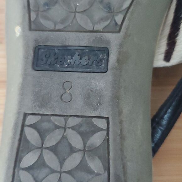 Skechers Luxe Foam Flip Flop Sandals Size 8 Black Animal Print - Picture 8 of 8